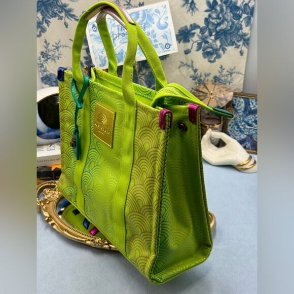 🆕 KURT GEIGER LONDON 🧿 NWOT Southbank Tote Crossbody Bag, Lime Green - Picture 5 of 16